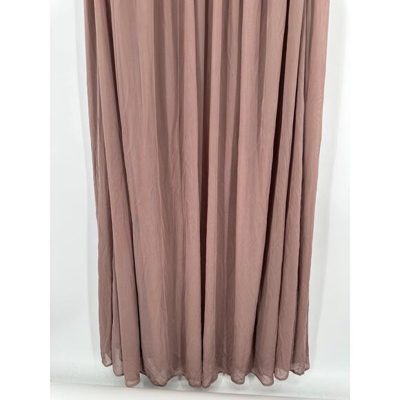 Birdy Grey Kiko Maxi Dress Halter Ruched Long Formal Bridesmaid Gown Curve Mauve - Picture 8 of 14